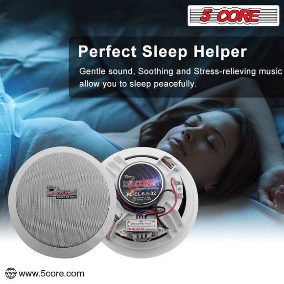 5Core Ceiling Speaker 6.5 Inch In Wall 2 Way Home Audio Mount 60W Sound System - Picture 7 of 8